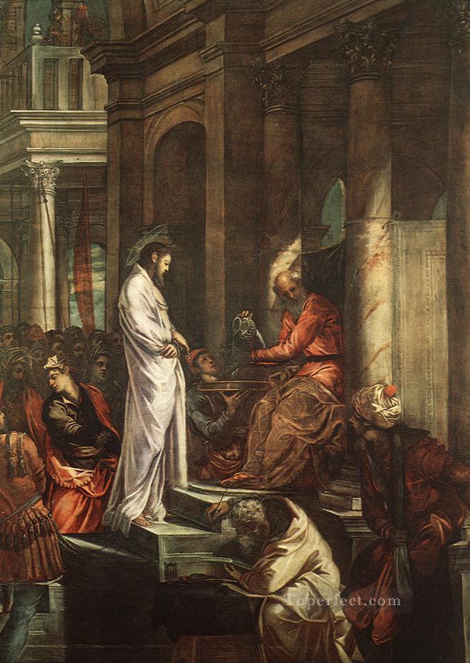 Christ before Pilate Italian Tintoretto Oil Paintings